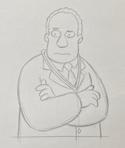 The Simpsons - Original drawing of Dr. Julius Hibbert